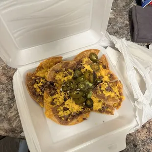 a box of nachos