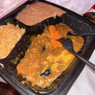 Cheese enchilada plate