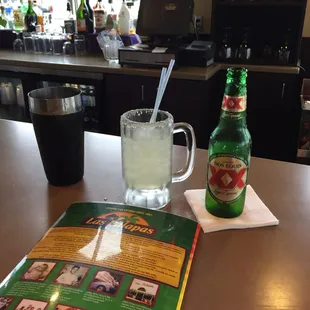 Margarita on the rocks with a Dos chaser