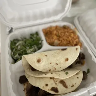 Asada taco plate