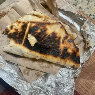 Burned and greasy