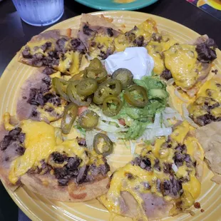 Beef fajita nachos