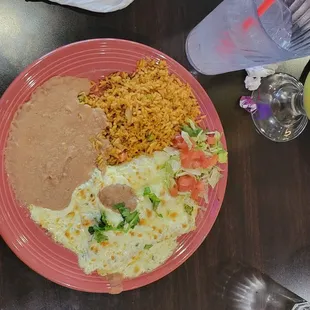Chicken enchiladas with crema sauce
