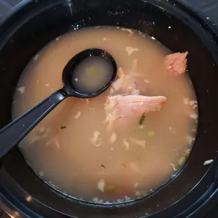 Soup, but more like consume with the lack of vegetables and heavy salt