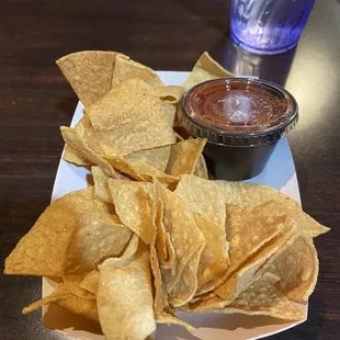 Complimentary tortilla chips