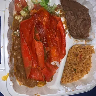 No cheese enchilada plate!