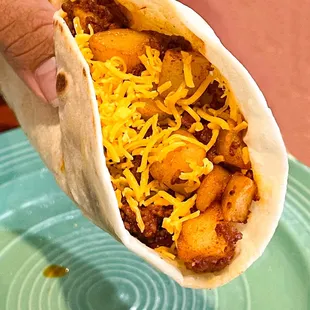 Potato, Chorizo, &amp; Cheese Taco