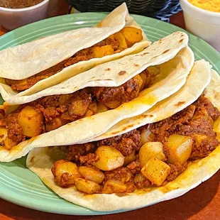 Potato &amp; Chorizo Tacos ( Excellent )