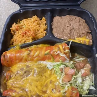 Cheese enchilada plate