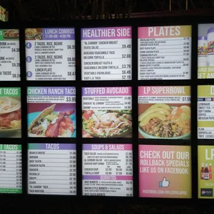 a menu for a mexican restaurant