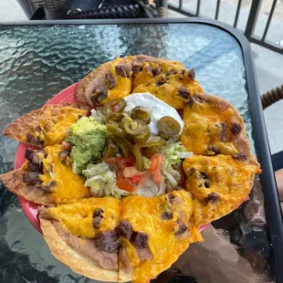 Beef fajita nachos
