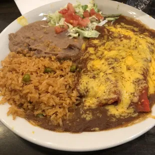 Cheese enchilada plate
