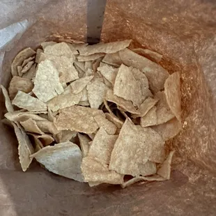 Super disappointing, super watery queso which was kinda gross and to top it off a bag full of broken chips.