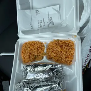 The lady clearly told them no rice...they double downed...