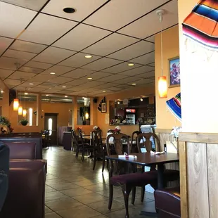 the inside of a restaurant