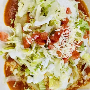 Enchiladas Supreme... was okay. No rice and beans. Not a ton of quantity.