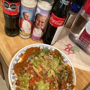a plate of mexican food