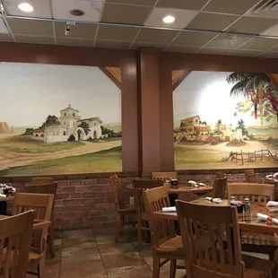 the interior of a mexican restaurant