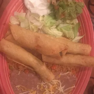 Flautas of cafeteria food? Guess which this is