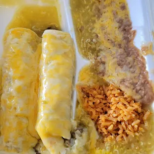 Enchiladas Suizas with beef