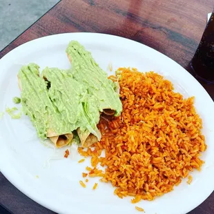 Taquitos and Rice