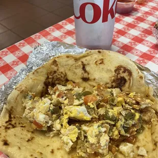 Migas tacos