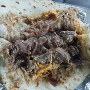 Carne Guisada breakfast taco. Quite good.