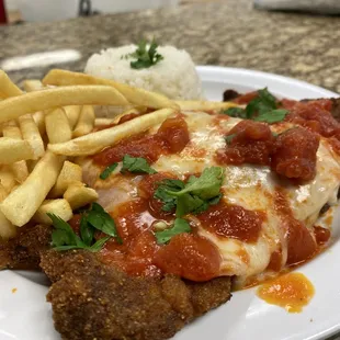 Milanese Steak Served With 2 Sides