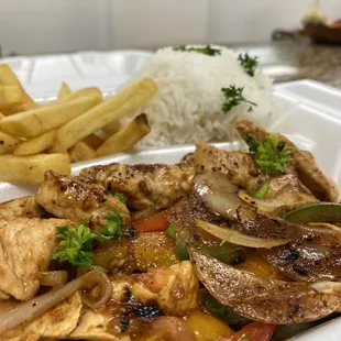Chicken Fajitas Served With 2 Sides