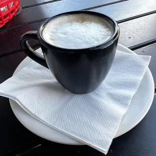 Very watery cortadito.