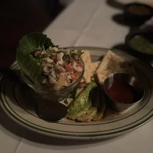 Ceviche with chipotle reduction