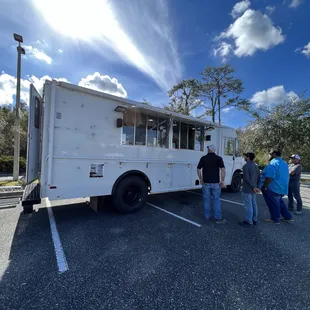 This is the food truck being used while the restaurant is being repaired.