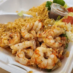 Camarones a la plancha