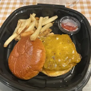 The children's $15.50 cheeseburger to go. Worth it?