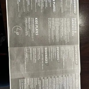 Paper menu
