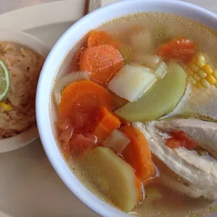 Chicken soup is light &amp; delicious!