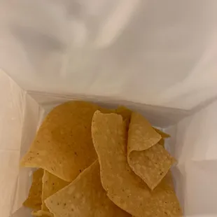 Humble bag of tostadas for take out