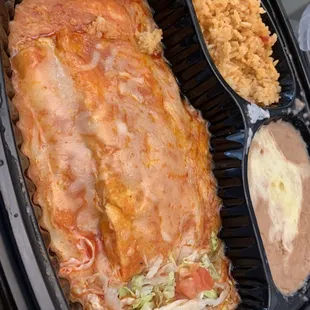 Enchiladas with no regard for presentation