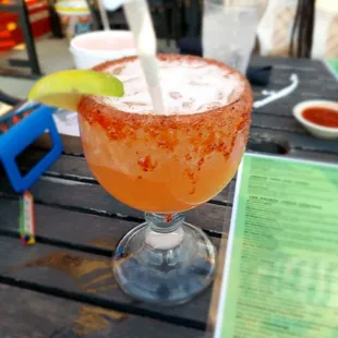 a margarita on a table