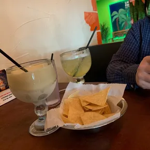 Pina Colada &amp; house Margarita.