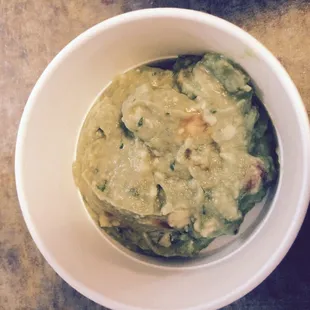 Guacamole in a to go cup.