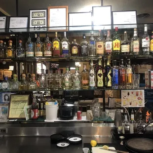 the bar counter