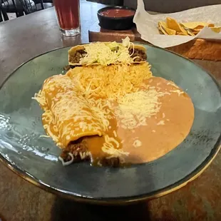 Create Your Own Combo - Enchilada, Taco, Rice and Beans