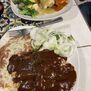 Chicken mole and tamales