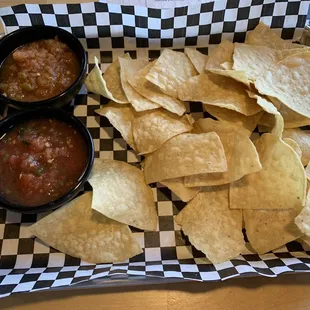 Complimentary chips and salsa