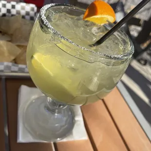 Margarita on rocks w/ sugar rim
