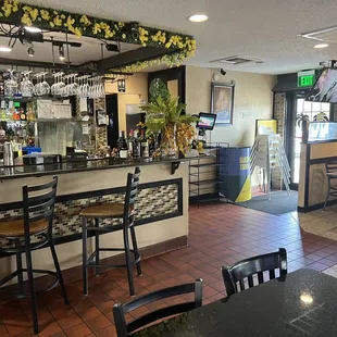 the inside of a restaurant