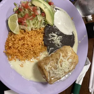 Chimichanga platter