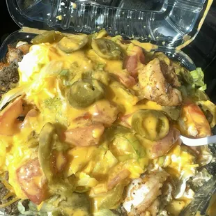 Steak and shrimp fries