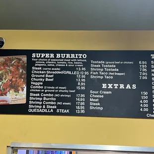 Menu as of 9/4/22